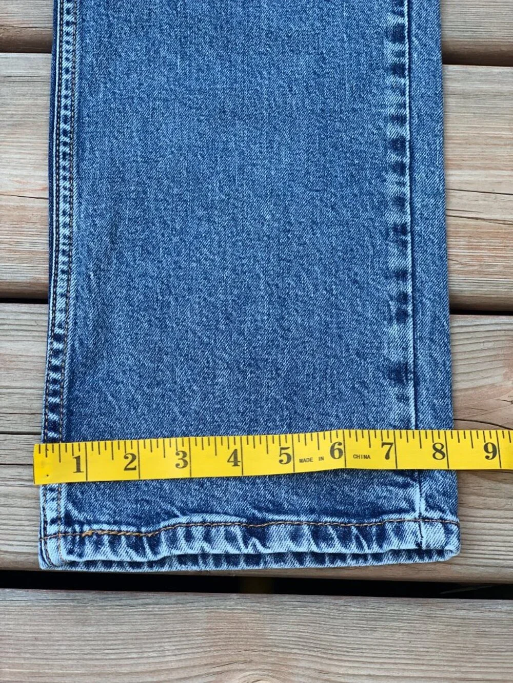 Levi's 514 Jeans Men 36x32 Blue Faded Distressed Denim Straight Leg Casual Pants